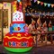 GOOSH 6.2 FT Birthday Inflatables Cake with Candle, Happy Birthday Decoration with Colorful Rotating LED Lights